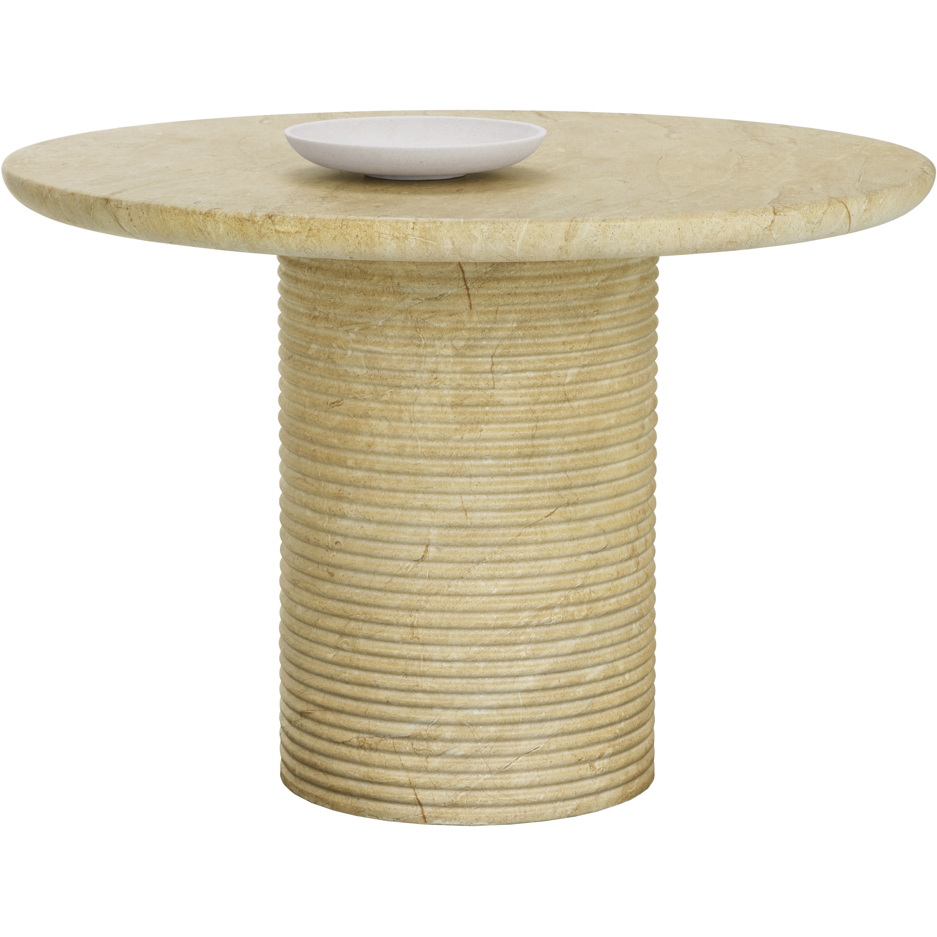 Riva 43 X 30 inch Travertine Look / Natural Outdoor Dining Table